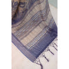 Generic Women's Linen Digital Print Saree With Unstitched Blouse 5.5Mtr (Blue)