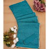 Generic Women's Vichitra Silk Striped Saree With Unstitched Blouse 5.5Mtr (Sky Blue)