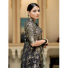 Generic Women's Silk Printed Saree With Unstitched Blouse 5.5Mtr (Black)