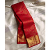 Generic Women's Silk Printed Saree With Unstitched Blouse 5.5Mtr (Red)