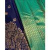 Generic Women's Silk Printed Saree With Unstitched Blouse 5.5Mtr (Royal Blue)