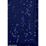 Generic Women's Georgette Embellished Sequnece Bollywood Saree With Unstitched Blouse 5.5Mtr (Blue)
