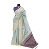 Generic Women's Banarasi Printed Saree With Unstitched Blouse 5.5Mtr (Firozi)