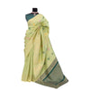 Generic Women's Banarasi Printed Saree With Unstitched Blouse 5.5Mtr (Light Green)
