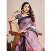 Generic Women's Georgette Embroidered  Saree With Unstitched Blouse (5.5Mtr, Multicolor)