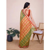 Generic Women's Cotton Silk Checkered Kota Doria Saree With Unstitched Blouse (5.5Mtr, Mehendi)
