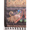 Generic Women's Georgette Embroidered  Saree With Unstitched Blouse (5.5Mtr, Brown)