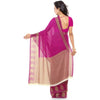 Generic Women's Faux Georgette Printed Saree With Unstitched Blouse 5.5Mtr (Pink)