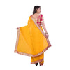Generic Women's Chiifon Saree Printed Saree With Unstitched Blouse 5.5Mtr (Yellow)