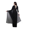 Generic Women's Dyed Solid Saree With Unstitched Blouse 5.5Mtr (Black)
