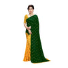 Generic Women's Georgette Printed Saree With Unstitched Blouse 5.5Mtr (Green)