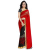 Generic Women's Faux Georgette Printed Saree With Unstitched Blouse 5.5Mtr (Red)