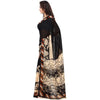 Generic Women's Faux Georgette Printed Saree With Unstitched Blouse 5.5Mtr (Black)
