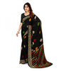 Generic Women's Faux Georgette Printed Saree With Unstitched Blouse 5.5Mtr (Multicolor)