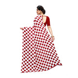 Generic Women's Georgette Printed Saree With Unstitched Blouse 5.5Mtr (W.Red)
