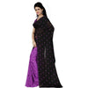 Generic Women's Faux Georgette Printed Saree With Unstitched Blouse 5.5Mtr (Purple)