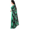 Generic Women's Faux Georgette Printed Saree With Unstitched Blouse 5.5Mtr (Green)