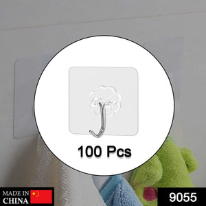 Stainless steel adhesive wall hooks, set of 100