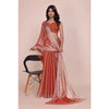Generic Women's Jimmy choo Embellished Bollywood Saree With Unstitched Blouse 5.5Mtr (Orange)