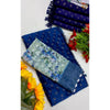 Generic Women's Printed Brasso Saree With Unstitched Blouse (Skblue, 5-6 Mtrs)