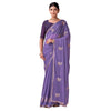 Generic Women's Digital Printed  Georgette Saree With Unstitched Blouse (Lavendar, 5-6 Mtrs)
