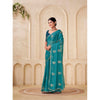 Generic Women's Digital Printed  Georgette Saree With Unstitched Blouse (Sky, 5-6 Mtrs)