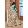 Generic Women's Printed Cotton Linen Saree withPrinted  Saree With Unstitched Blouse (Green, 5-6Mtrs)