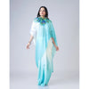 Generic Women's Soft Crepe Silk Printed Ready To Wear Saree With Unstitched Blouse 5.5Mtr (Sky Blue)