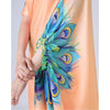 Generic Women's Soft Crepe Silk Printed Ready To Wear Saree With Unstitched Blouse 5.5Mtr (Orange)