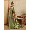 Generic Women's Silk Printed Saree With Unstitched Blouse 5.5Mtr (Mehendi)
