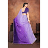 Generic Women's Chiffon Embroidred Saree With Unstitched Blouse 5.5Mtr (Purple)