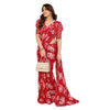 Generic Women's Georgette Printed Saree With Unstitched Blouse 5.5Mtr (Red)