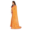 Generic Women's Georgette Printed Saree With Unstitched Blouse 5.5Mtr (Yellow)