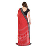 Generic Women's Georgette Printed Saree With Unstitched Blouse 5.5Mtr (Red)