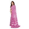 Generic Women's Georgette Printed Saree With Unstitched Blouse 5.5Mtr (Pink)