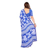 Generic Women's Georgette Printed Saree With Unstitched Blouse 5.5Mtr (Blue)