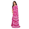 Generic Women's Georgette Printed Saree With Unstitched Blouse 5.5Mtr (Pink)