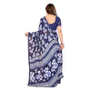 Generic Women's Georgette Printed Saree With Unstitched Blouse 5.5Mtr (Blue)