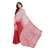 Generic Women's Georgette Printed Saree With Unstitched Blouse 5.5Mtr (Red)