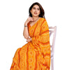 Generic Women's Georgette Printed Saree With Unstitched Blouse 5.5Mtr (Yellow)