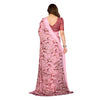 Generic Women's Georgette Printed Saree With Unstitched Blouse 5.5Mtr (Pink)