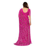 Generic Women's Georgette Printed Saree With Unstitched Blouse 5.5Mtr (Pink)