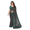 Generic Women's Georgette Printed Saree With Unstitched Blouse 5.5Mtr (Green)