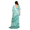 Generic Women's Georgette Printed Saree With Unstitched Blouse 5.5Mtr (Green)