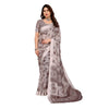 Generic Women's Georgette Printed Saree With Unstitched Blouse 5.5Mtr (Grey)