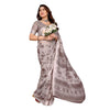Generic Women's Georgette Printed Saree With Unstitched Blouse 5.5Mtr (Grey)