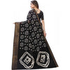 Generic Women's Cotton Silk Bandhni Saree With Unstitched Blouse 5.5Mtr (Black)