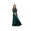 Generic Women's Satin Solid Saree With Unstitched Blouse 5.5Mtr (Green)
