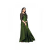 Generic Women's Satin Solid Saree With Unstitched Blouse 5.5Mtr (Mehandi)