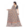Generic Women's Georgette Printed Saree With Unstitched Blouse 5.5Mtr (Orange)